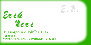 erik meri business card